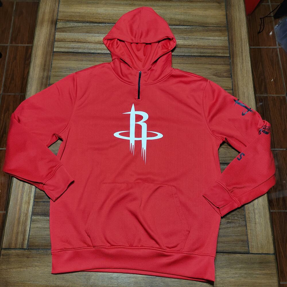 UNK x NBA Red LS Unisex Hoodie Houston Rockets - Size Large - Picture 1 of 7